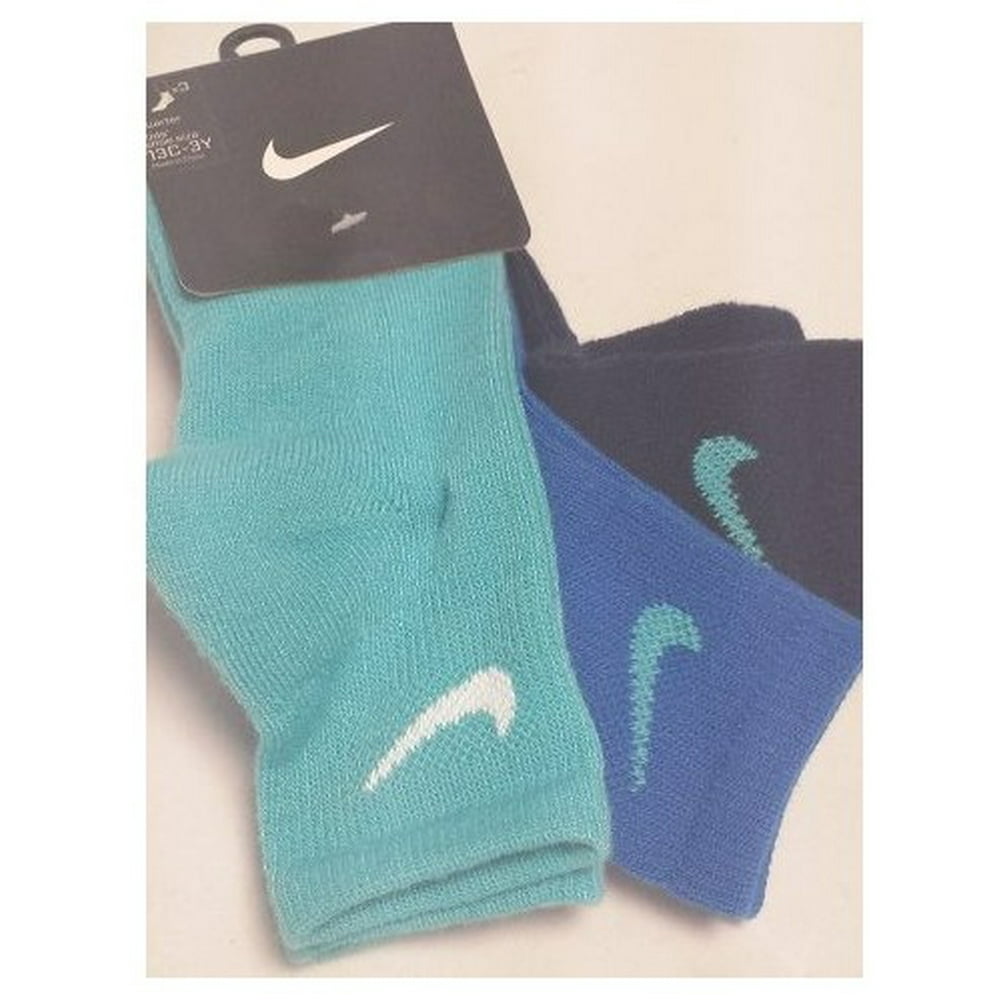 Nike - Nike Kids Socks, 3-Pack Quarter Socks Size 13C-3Y - Walmart.com ...