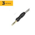 thumbnail image 2 of Cable de Audio 3.5 mm Metalico 3 Metros de Conexión Estéreo, 2 of 4
