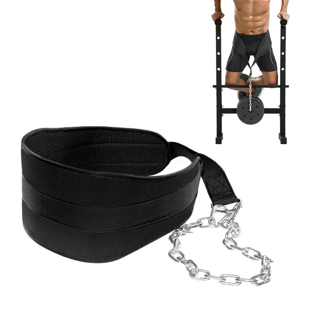 Ceinture de Trempage Ajustable, Ceinture de Trempage Robuste avec Chaîne et Mousqueton pour Trempettes, Tractions et Exercices d'Haltérophilie,