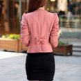 thumbnail image 6 of Aboser Women's Cropped Blazer & Suit Jackets Solid Lightweight Jacket Double Breasted Long Sleeve Cardigan Business Casual Blazers, 6 of 9
