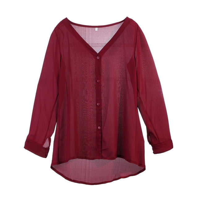 Mode Femmes Manches Longues Blouse Décontractée Tops T-Shirt d'Été
