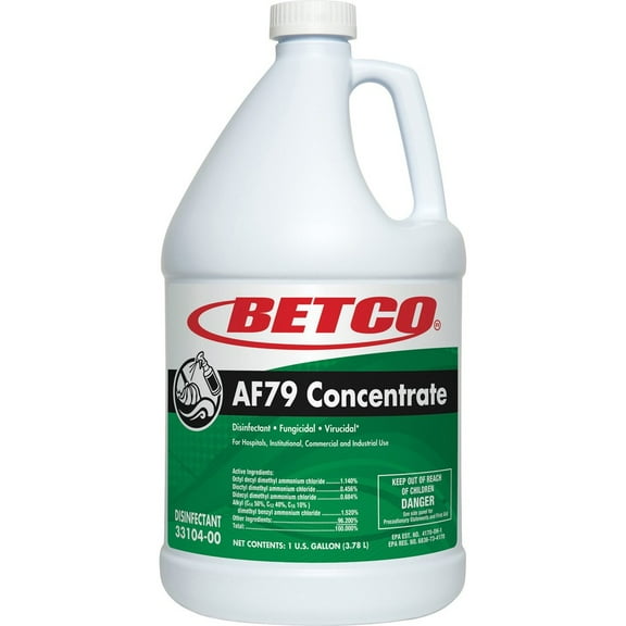 Betco AF79 Concentrate Disinfectant - Concentrate - 128 fl oz (4 quart) - Ocean Breeze Scent - 1 Each - Green | Bundle of 5 Each