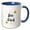 Blue/White, variant on 3drose, Motivational Quote Bee Kind with Honeybee, 11oz Two-tone Yellow Mug
