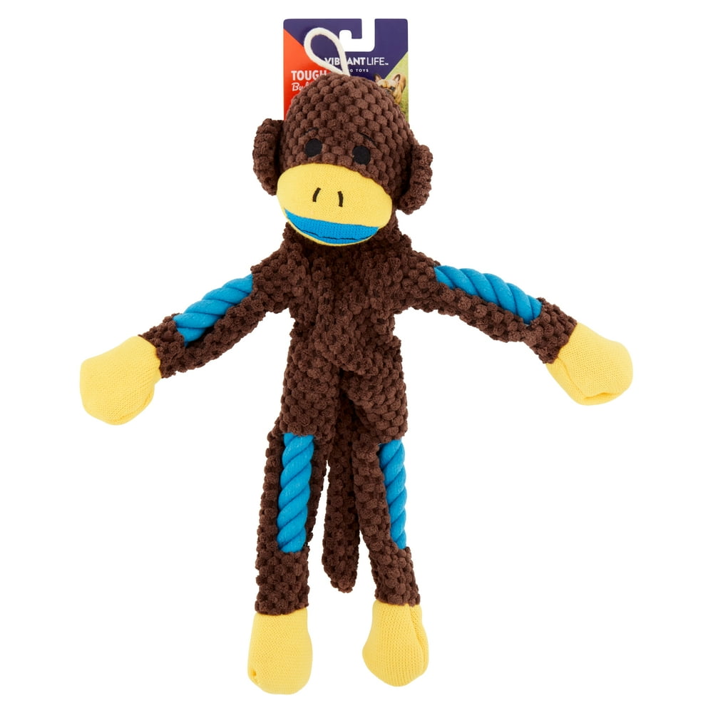Vibrant Life Tough Buddy Rope Monkey Dog Toy, Chew Level 3
