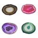 thumbnail image 1 of 4pcs 80-100mm Recortado Ágata Cristal De Slice Coaster Inicio Ornamento Mezclado, 1 of 9