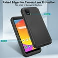 thumbnail image 3 of Asuwish Compatible with TCL Ion Z Phone Case Hybrid Rugged Shockproof Hard Protective Drop Proof Full Body Heavy Duty Mobile Cell Cover for TCL IonZ T501C T501L Women Men Black, 3 of 8