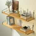 thumbnail image 2 of Pebbuoy Bathroom Wall Storage Rack Two-way Installation Punch-free Great Load Bearing Floating Book Shelf Living Room Ornament Perfume Display Stand Kitchen Spice Organizer, 2 of 7