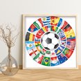 thumbnail image 2 of Cuadros Decorativos 5D fútbol bandera mosaico redondo taladro diamante pintura Rhinestone imagen para regalos Ehuebsd Nuevos Originales, 2 of 9