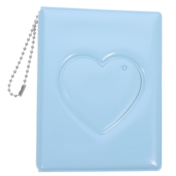 OUNONA Small Heart-Shaped Photo Album 3 Inch Photo Card Holder Book for Women, Girls, Kids, Compact and Portable Memory Keeper