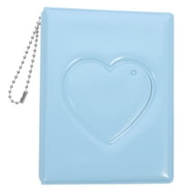 OUNONA Small Heart-Shaped Photo Album 3 Inch Photo Card Holder Book for Women, Girls, Kids, Compact and Portable Memory Keeper