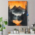 thumbnail image 4 of Qisvanset Framed Canvas Wall Art 12x16 Inch Dark Moody Mountain Sunset Abstract Nature Art, 4 of 5