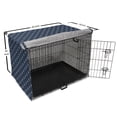 thumbnail image 6 of Boho Dog Crate Cover, Monochrome Illustration of Continuous Floral Layout, Easy to Use Pet Kennel Cover Small Dogs Puppies Kittens, 7 Sizes, Dark Lavender Pale Blue, by Ambesonne, 6 of 6