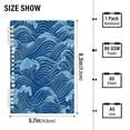 thumbnail image 3 of Notebook 8.3x5.7x0.4 Inch One Sizex2 Journey Note Diary Hardcover Notebook 60 Pages,80g Paper Writing Smooth and Not Easy to Break Blue Wave, 3 of 8