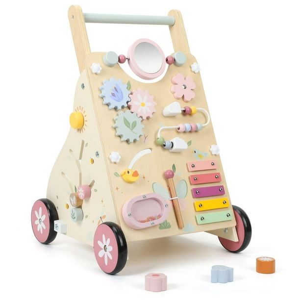 Caminador de madera para bebés Pithfor Pithfor con juguete sensorial Montessori