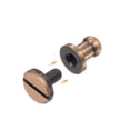 thumbnail image 4 of 5 Set 5mm Solid Brass Round Head Stud Screw Rivets for DIY Leather Belt Wallet Handbag Decoration, Copper Tone, 4 of 5