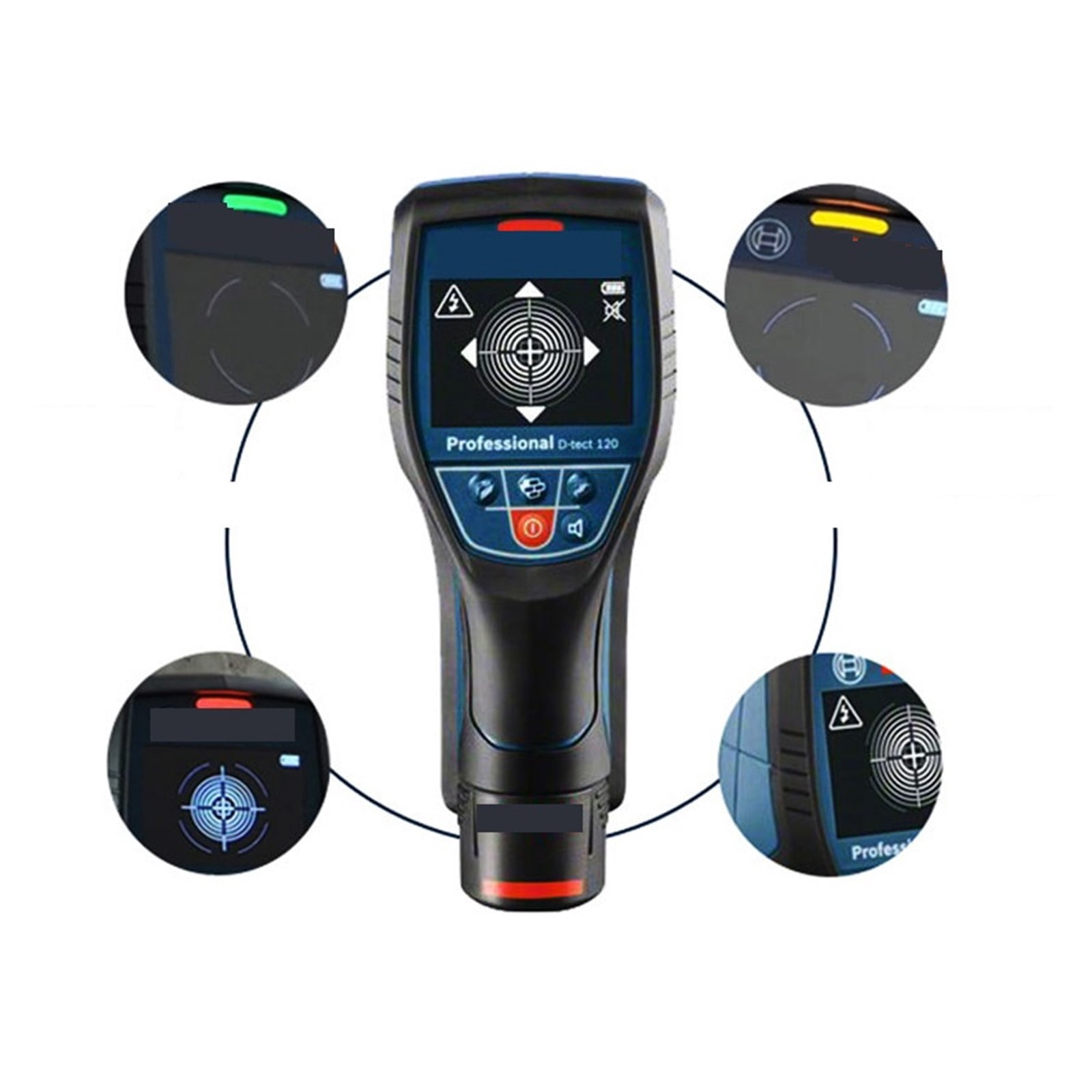 Professional Metal Detector Detector Detects Metal/Cable/Wood/Water Pipe/Wire High-precision Wall Detector ,Portable