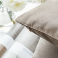 thumbnail image 2 of Phantoscope Soft Silky Velvet Series Square Decorative Throw Pillow Cusion for Couch, 20" x 20", Coffee, 2 Pack, 2 of 4