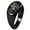Black, variant on Sterling Silver Love You Calligraphy Swirl Engraved Oval Flat Top Polished Ring