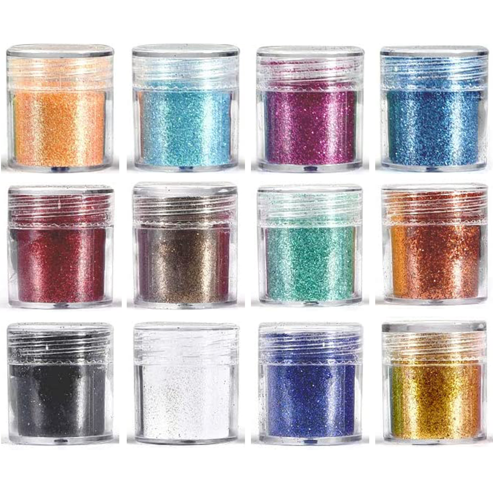 Charcoal mix glitter Solvent Resistant Glitter For tumblers Polyester nail art confetti for slime