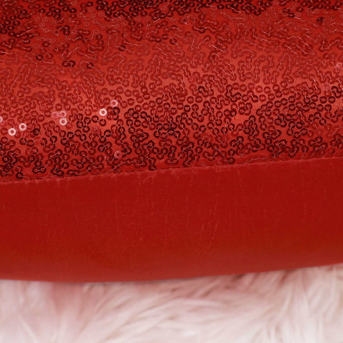Unique Bargains 2 Pack Sequins Decorative Throw Pillow Covers 16" x16" Red