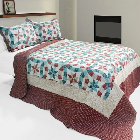 Juego de edredón Blancho Bedding Falling Snow Cotton, 3 piezas, completo