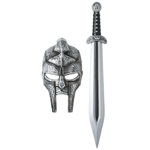 Gladiator Mask & Sword Costume Accessory
