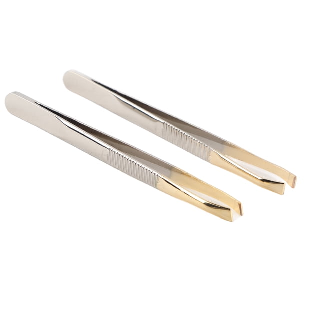 2 pinzas de precisión para cejas, herramientas de belleza diarias para vellos encarnados, cejas y vello facial.