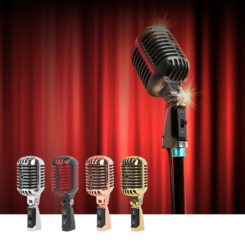 Dynamic Vocal Microphone with Metal Body for Professional Stage Singing Mic