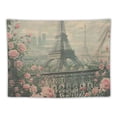 thumbnail image 5 of Orinice Eiffel Tower Roses Art Nouveau Tapestry Wall Hanging Unique Style for Home Wall Decor - Bedroom Living Room Dorm 50x40inch, 5 of 6