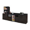 Coffee Kitchen Lunch Break Room Furniture Cabinets FULLY ASSEMBLED Ready To Use 5pc Group Model 3495 Color Espresso - INSTANTLY create your new Break Room!!! (Includes Furniture ONLY).