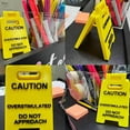thumbnail image 6 of Caution Overstimulated Desk Sign, Cubicle Accessories, Office Desk Signage, Do Not Approach Sign, Small Fun Humor Gag Mini Warning Signage, Gift for Coworker Teammate Employee Boss, 6 of 7