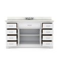 thumbnail image 3 of RoomAndLoft Ventura 60" Wood Bathroom Vanity in White - Quartz Top & 1 Basin, 3 of 3