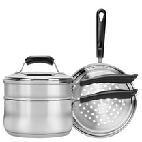 Range Kleen CW2011R 3 Quart Saucepan Steamer/Double Boiler with Lid