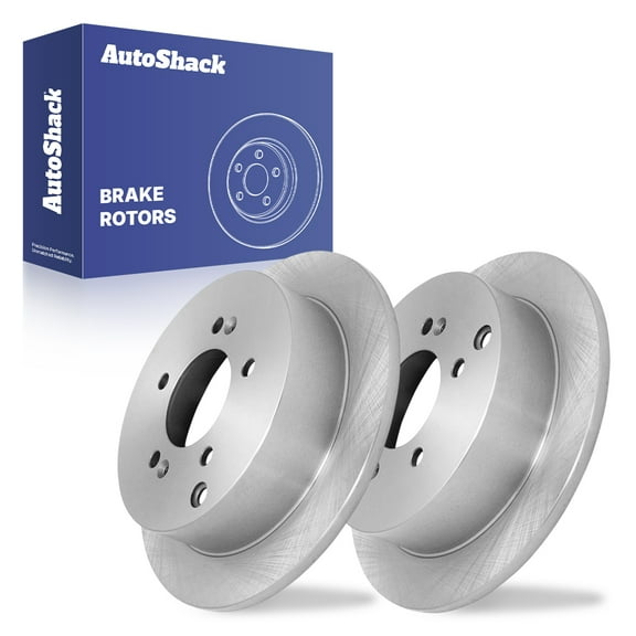 AutoShack Rear Solid Brake Rotors 2-PC Set Replacement for 2005-2016 Kia Sportage 2005-2015 Hyundai Tucson 2001-2006 Hyundai Santa Fe 11.18" (284 mm)