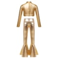 thumbnail image 4 of TTAO Girls 2-piece Hip Hop Dance Outfits Set Metallic Jazz Disco Theme Party Wear Birthday Prom Ballroom Dancing Outfits Gold 12, 4 of 7