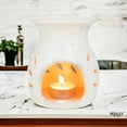 thumbnail image 5 of Hosley Elegant Ceramic Oil Warmers with Leaf Pattern and Speckle Design 4.5 Inches High Set of 3, 5 of 9