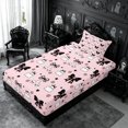 thumbnail image 5 of Erosebridal Spooky Bows Twin Sheets 3pcs,Cute Halloween Bedding,Pink,1 Flat Sheet, 1 Fitted Sheet and 1 Pillowcase, 5 of 6