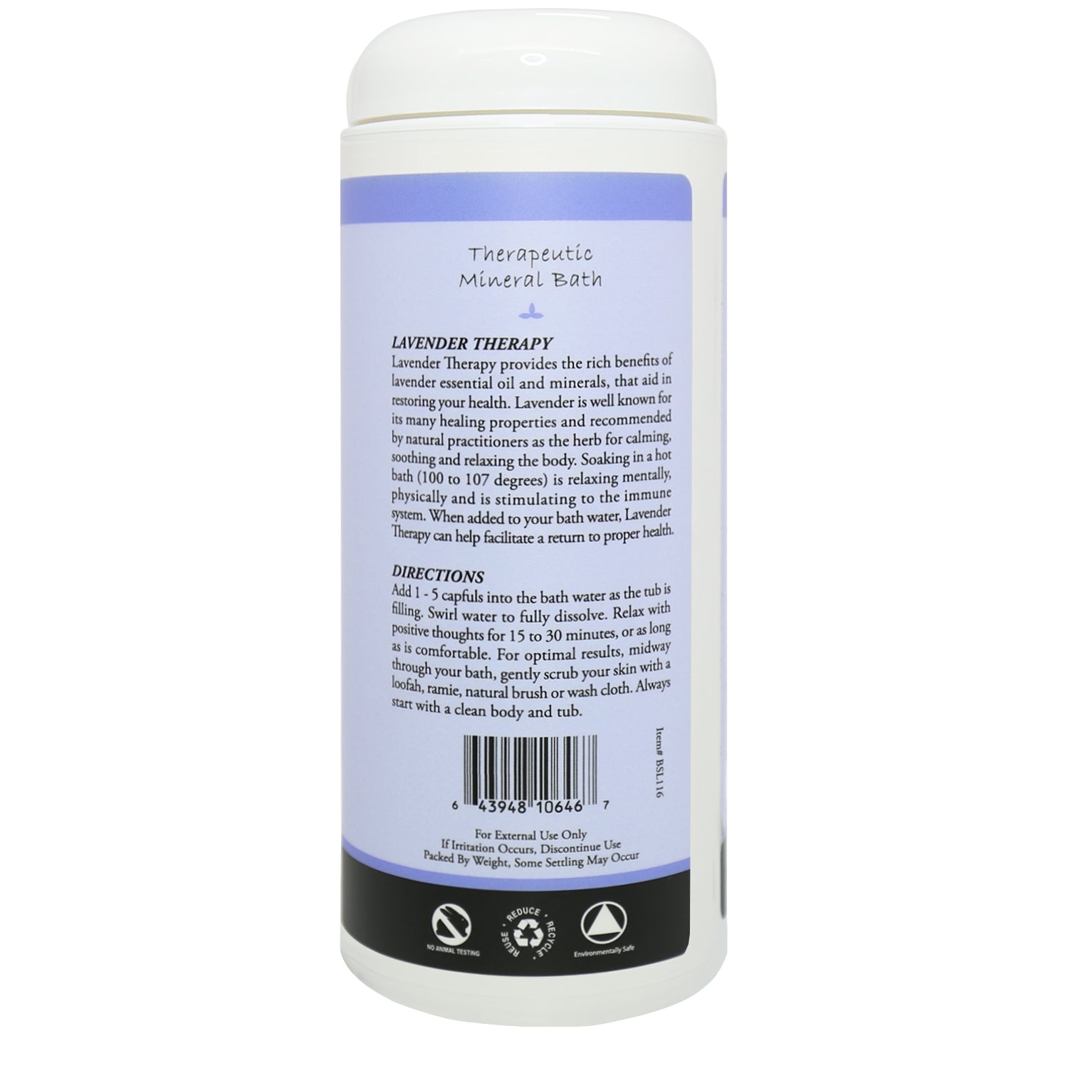 Plantlife Lavender Therapeutic Mineral Bath Salt – Calming Aromatherapy Soak with Natural Ingredients, 16 oz