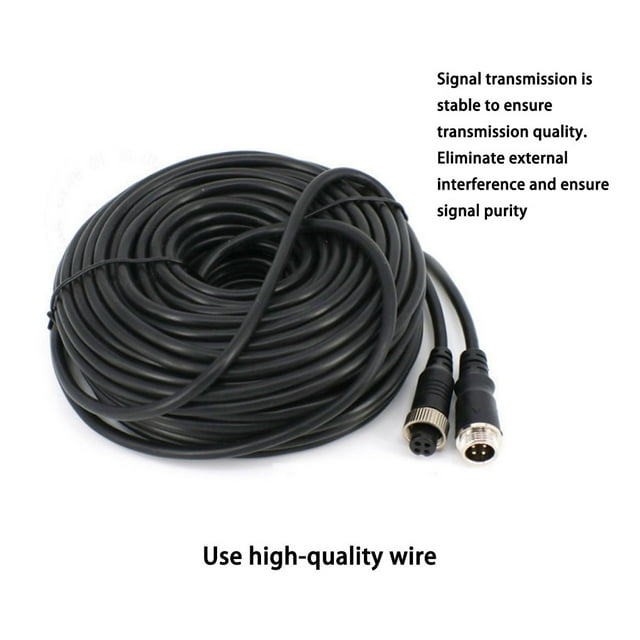 Maoww Rear Car Video Audio Extension Cable 4pin Universal Cord Wire Modification 20 Meters