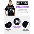 thumbnail image 4 of Wednesday Women's T-shirt Black Sizes Small to X-Large, 4 of 5