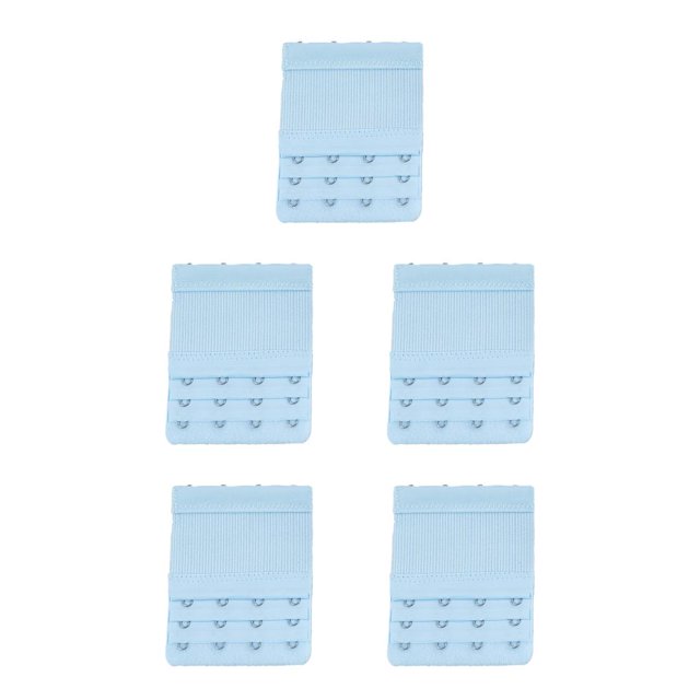 QualitChoice Rallonge de Bretelles de Soutien-Gorge 3 Rangées 4 Crochets Lingerie Extensible sous-Vêtements Bleu Clair 5Ensemble