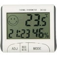 thumbnail image 1 of Termómetro de monedas LCD Mini termómetro digital LCD para interiores higrómetro temperatura monómetro reloj escritorio estación meteorológica con soporte magnético, 1 of 5