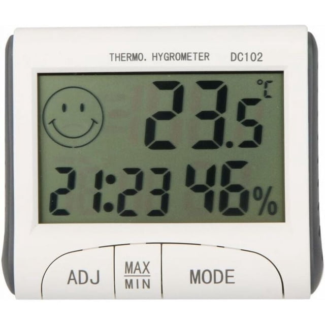 Termómetro de monedas LCD Mini termómetro digital LCD para interiores higrómetro temperatura monómetro reloj escritorio estación meteorológica con soporte magnético