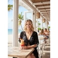 thumbnail image 4 of HAPPY BAY Women's Chiffon Summer Beach Open Front Holiday Kimono Beachwear Duster Cardigans XL-XXL Squid Ink_AB733, 4 of 6