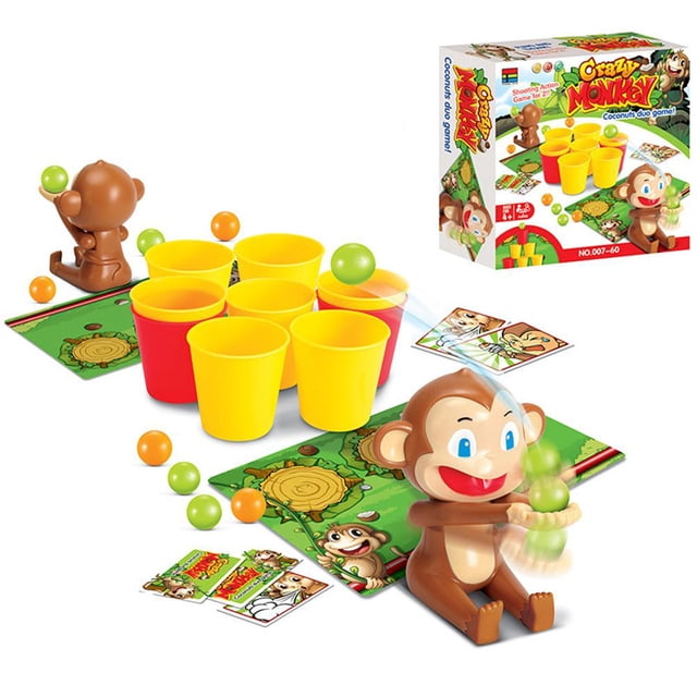 Cesta De Tiro De Mono Divertido, Juego De Mesa De Fiesta De Juguete, Juego De Rompecabezas Interactivo Para Padres E Hijos, Juego De Mesa De Batalla Familiar Cateissary FN005584-00