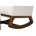 thumbnail image 7 of Baxton Studio Yashiya Mid-Century Modern Off-White Boucle Upholstered and Walnut Brown Finished Wood 2-Piece Rocking, 7 of 7