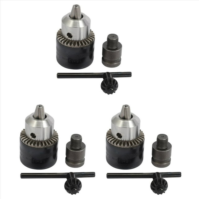 3X Adaptador de Broca Portabrocas de 1.5-13 mm Llave de Cambiada de 1/2 Pulgada en Taladros Eléctricos