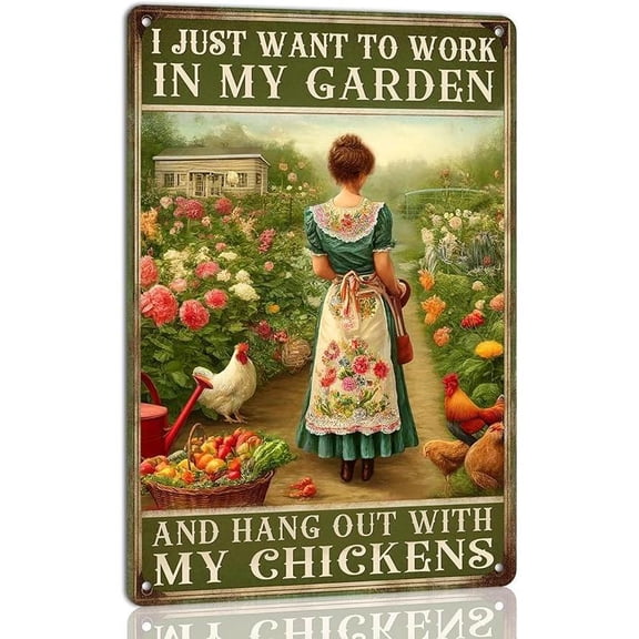Sometimes You Just Gotta Say Cluck It and Walk Away Metal Tin Sign Funny Retro Chicken Coop Accessories Farmhouse Home Kitchen Wall Art Decor 8x12 Inch Room