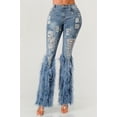 thumbnail image 5 of Distressed Pearl Embellished Feather Jeans, 5 of 7