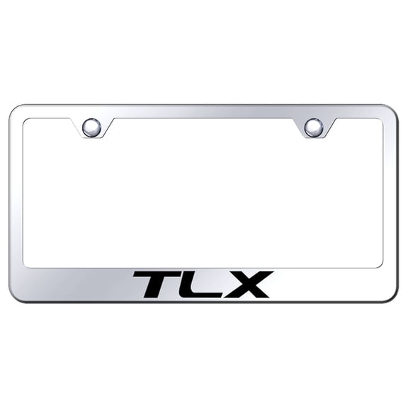 Acura TLX Laser Etched Logo Stainless Steel License Plate Frame (Chrome)